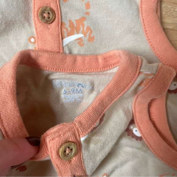 🧸Garanimals Two Set sleeveless Onesie shorts Lions and Tigers - Picture 4 of 4